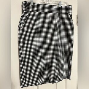 Ann Taylor Gingham pencil skirt NWT